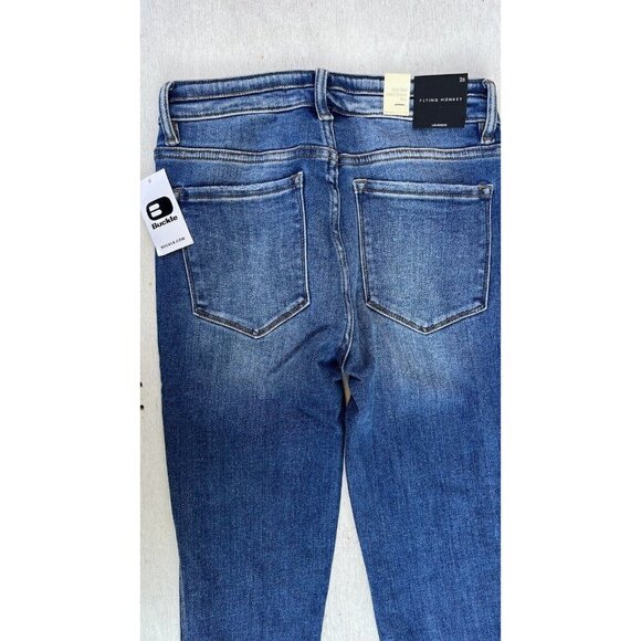 Flying Monkey Women's Blue Denim Mid-Rise Ankle Skinny Jeans Size 26 - Picture 6 of 13
